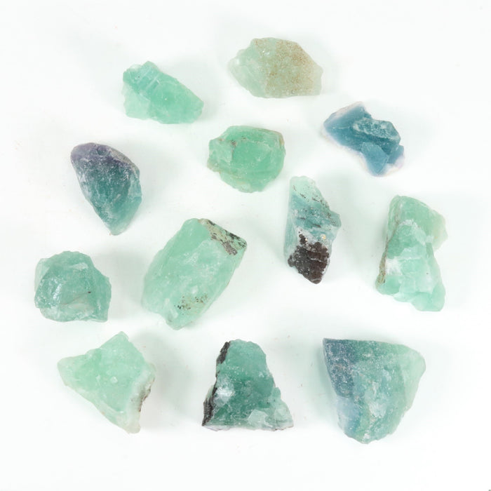 Green Fluorite Rough Stone, 3-5cm, 20 Pieces in a Pack, #078