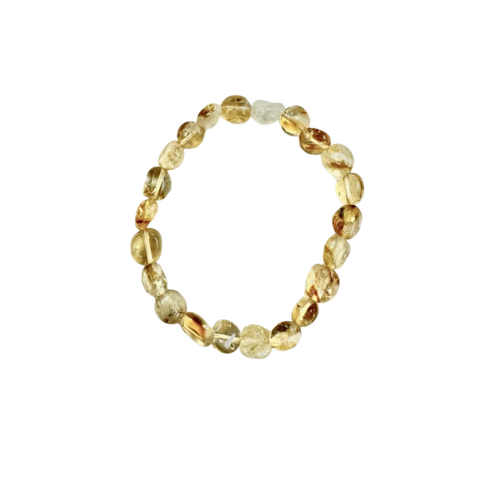 Citrine, Metal Free Bracelet, Nugget Beads (6-8mm), 5 Pieces in a Pack