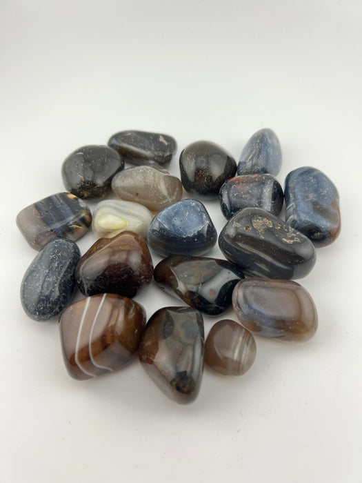 Botswana Agate Tumbled Stone, 2-3cm, Quality B, 1 Lb