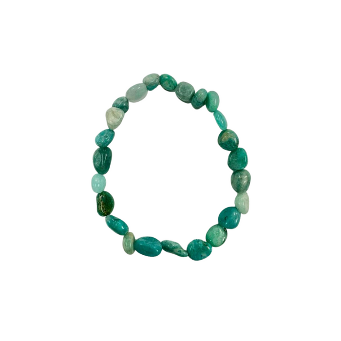 Amazonite, Metal Free Bracelet, Nugget Beads (6-8mm), 5 Pieces in a Pack