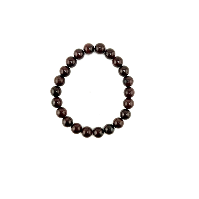 Garnet, Metal Free Bracelet, 8mm, 1 Piece in a Pack