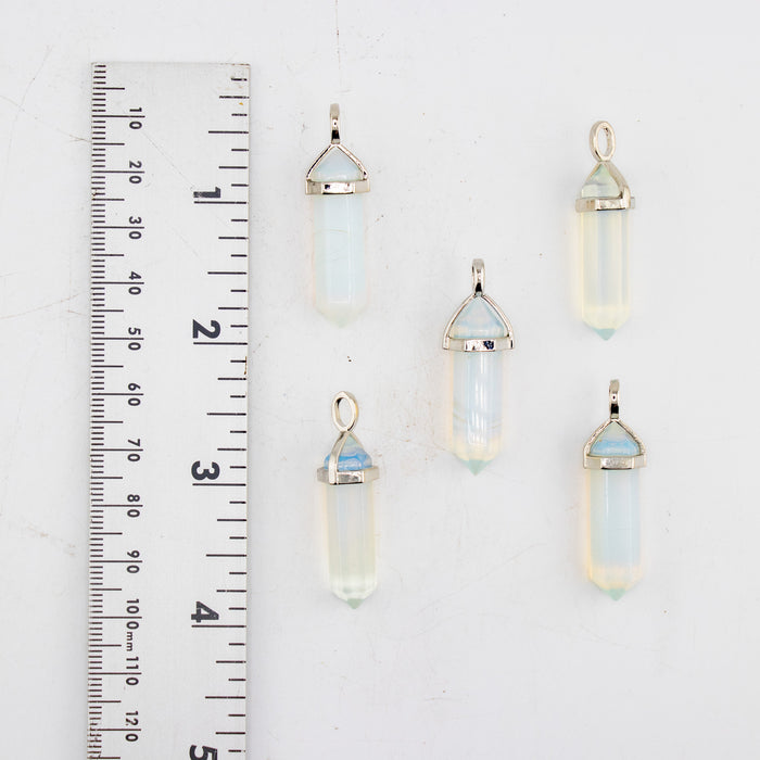 Opalite Point Shape Pendants, 0.30" x 1.5" Inch, 5 Pieces in a Pack, #011