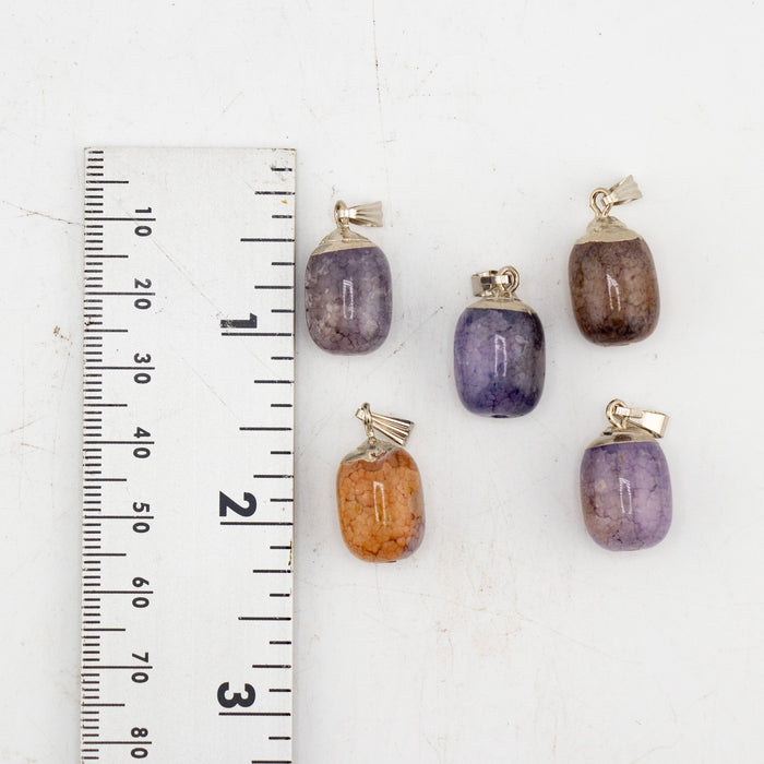 Dragon Veins Mixed Shape Pendants, 0.90" x 1.30" x 0.25" Inch, 5 Pieces in a Pack, #023