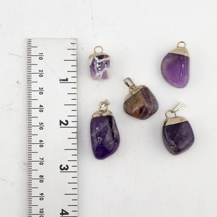 Dream Amethyst Mixed Shape Pendants, 5 Pieces in a Pack, #072