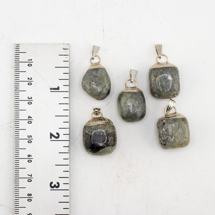Labradorite Mixed Shape Pendants, 5 Pieces in a Pack, #066