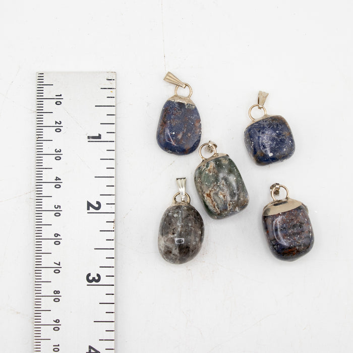 Sodalite Mixed Shape Pendants, 5 Pieces in a Pack