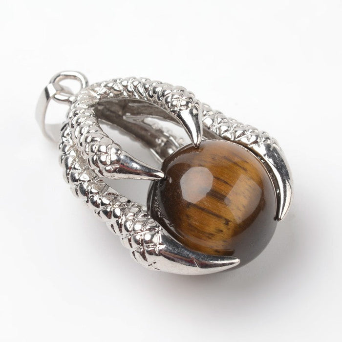 Tigers Eye Dragon Claw Pendant, 5 Pieces in a Pack