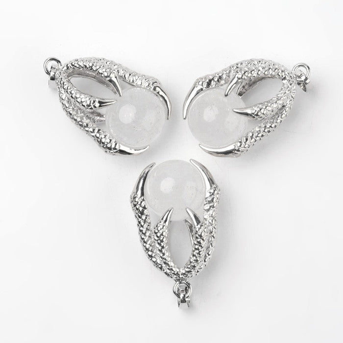 Clear Quartz Dragon Claw Pendant, 5 Pieces in a Pack