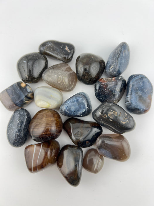 Botswana Agate Tumbled Stone, 2-3cm, Quality B, 1 Lb