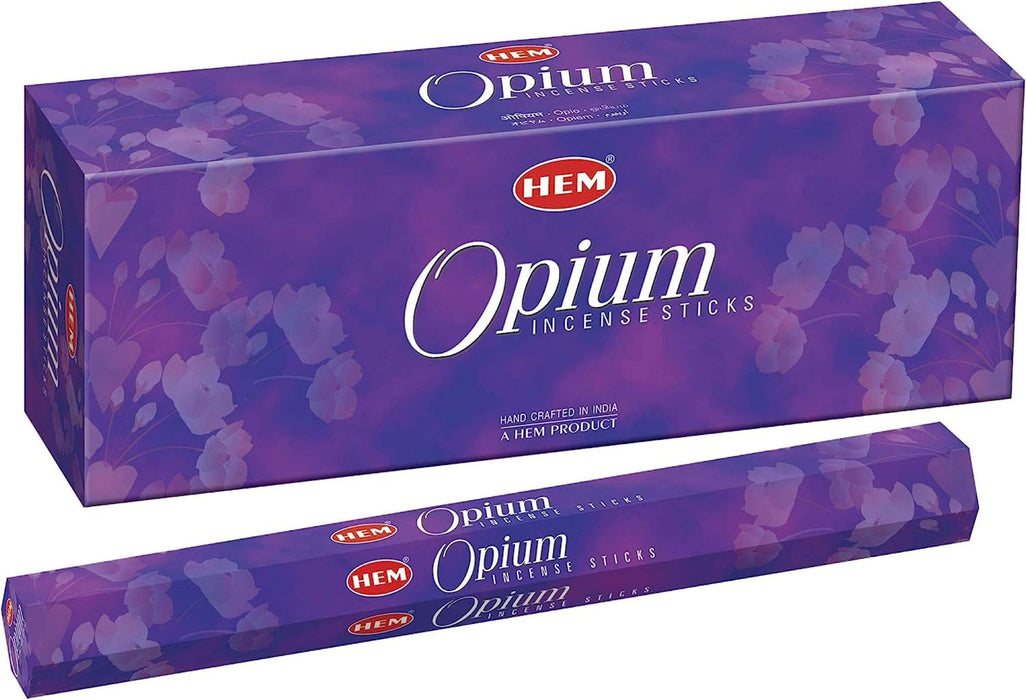 Hem Opium, Incense Sticks, 8 Stick, 18 grams in one Pack, 25 Pack Box