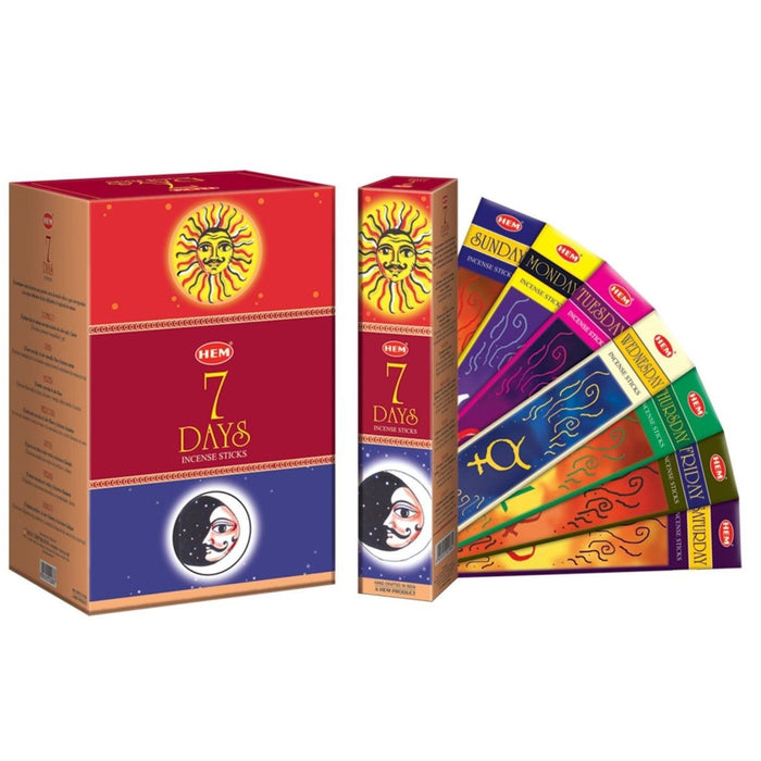 Hem 7 Days, Incense Sticks, 35 grams in one Pack, 12 Pack Box