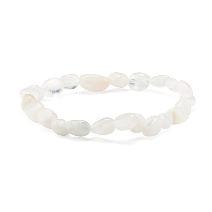 Moonstone Nugget Beads Bracelet, 6-8mm, 5 Pieces in a Pack