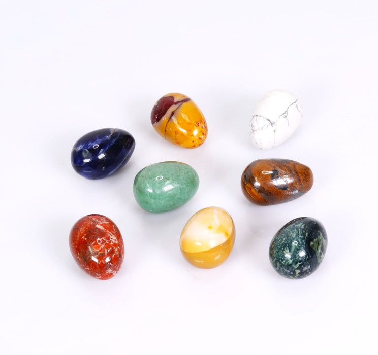 Assorted Stones Eggs, 25mm, 10 Pieces in a Pack, #006