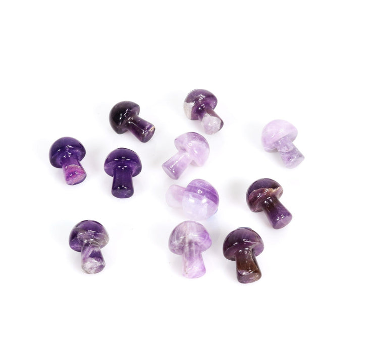 Amethyst Mushrooms, 20mm, 10 Pieces in a Pack, #012