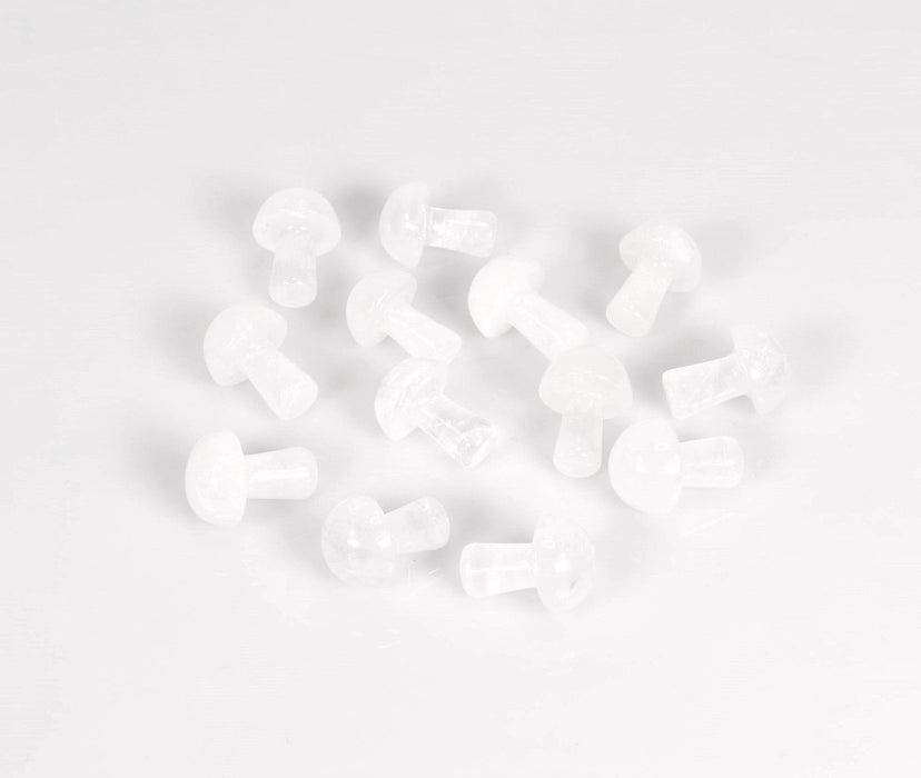 Clear Quartz Mushrooms, 20mm, 10 Pieces in a Pack, #012