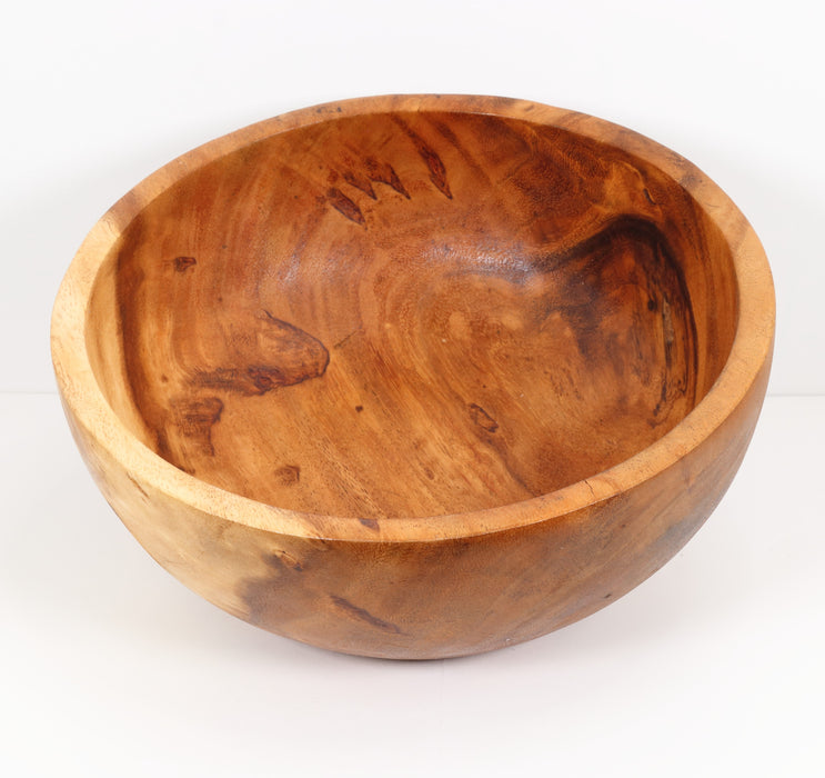 Acacia Wood Bowl, 10" Inch, X-Large Size