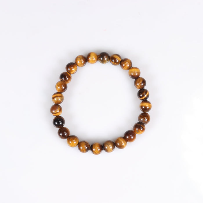 Tiger Eye, Metal Free Bracelet, 8mm, 5 Pieces in a Pack