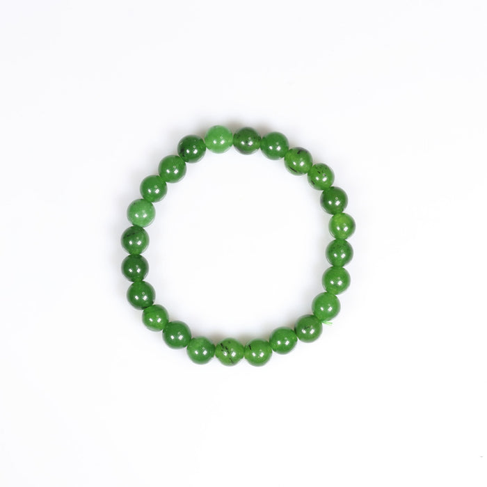 Jade (Green), Metal Free Bracelet, 8mm, 5 Pieces in a Pack