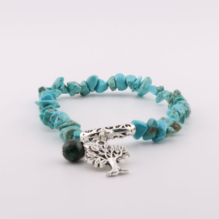 Turquoise Chipped Stone Bracelet, 5 Pieces in a Pack