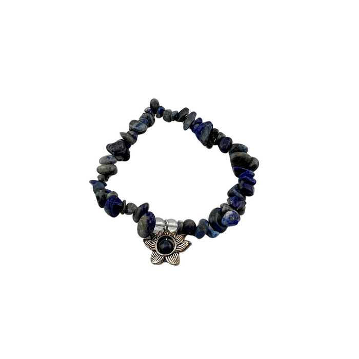 Lapis Lazuli Chipped Stone Bracelet, 5 Pieces in a Pack