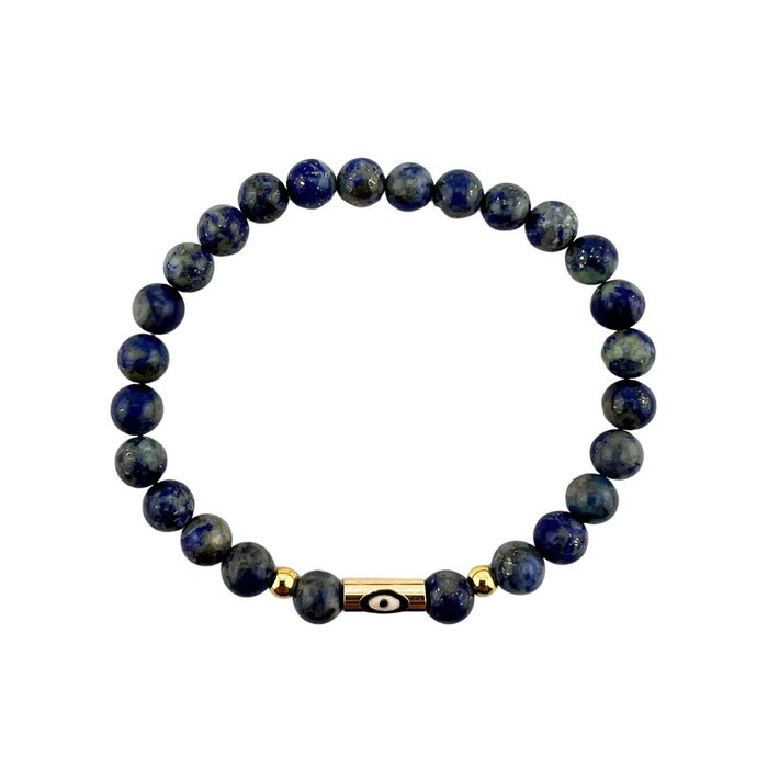 Lapis Lazuli Bracelet, 6mm, 5 Pieces in a Pack