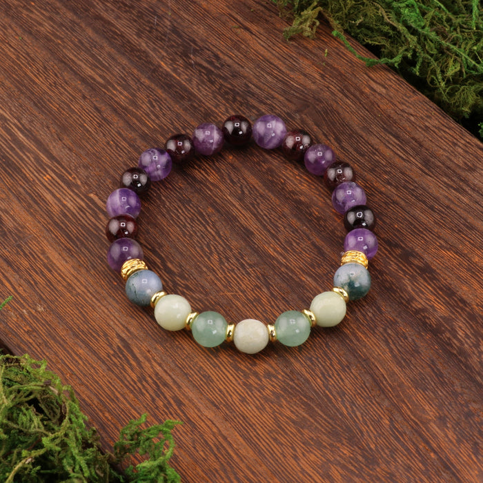 Virgo Zodiac - Natural Gemstone Bracelets, 10 Pieces in a Pack