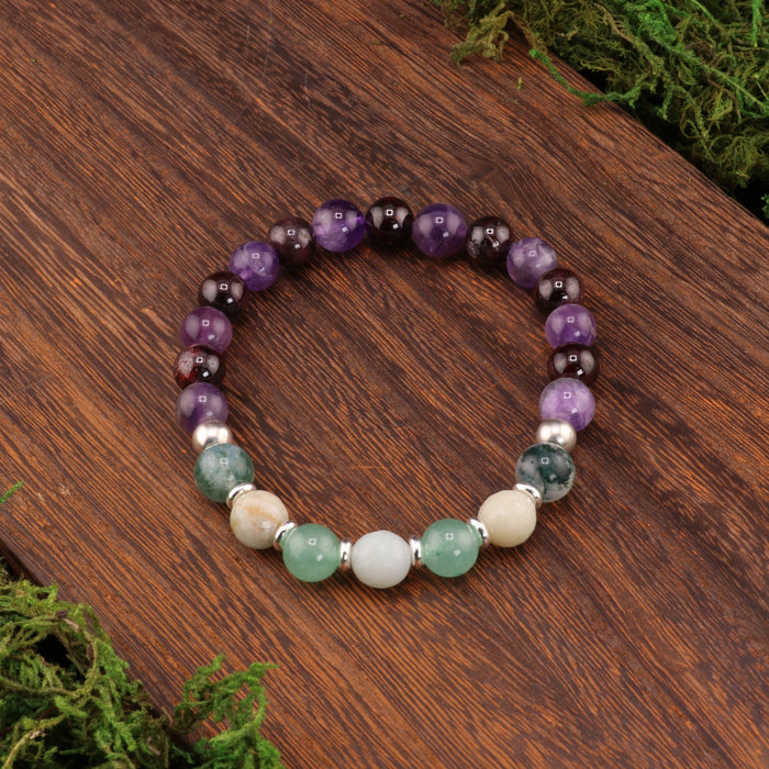 Virgo Zodiac - Natural Gemstone Bracelets, 10 Pieces in a Pack