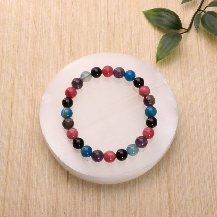 Bisexual - LGBTQ Natural Gemstone Bracelets, 10 Pieces in a Pack