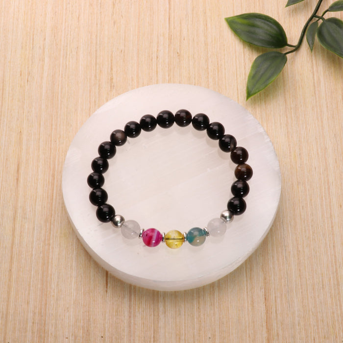 Pansexual - LGBTQ Natural Gemstone Bracelets, 10 Pieces in a Pack