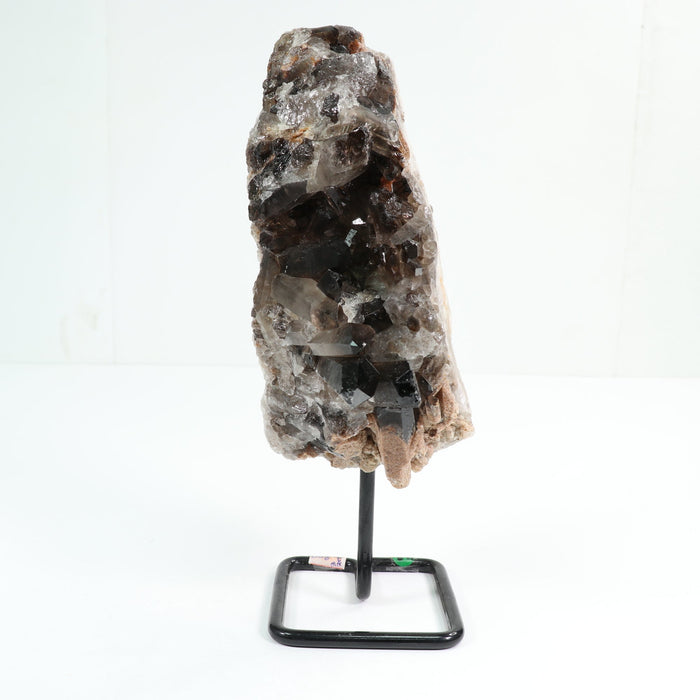 Natural Smoky Quartz Cluster on Metal Stand, 2500-3000 Gr, #007