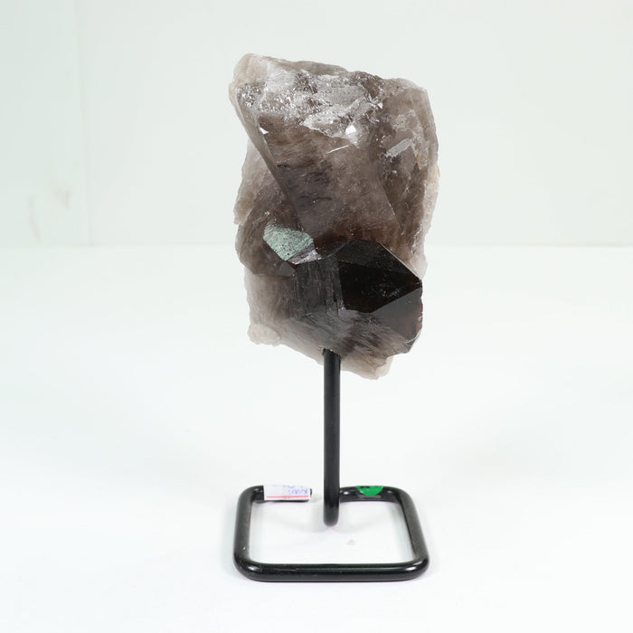 Natural Smoky Quartz Point on Metal Stand, 1000-1500 Gr, #004