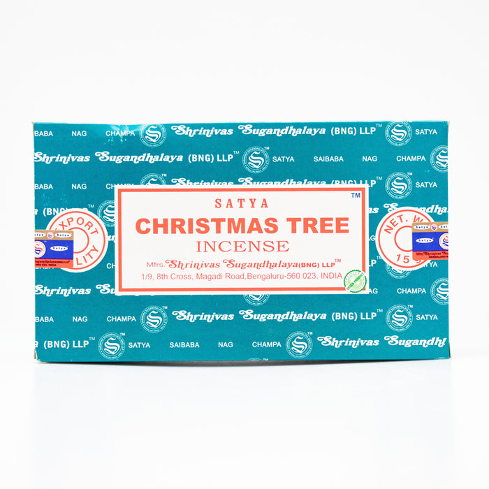 Satya Christmas Tree, Incense Sticks, 15 grams in one Pack, 12 Pack Box