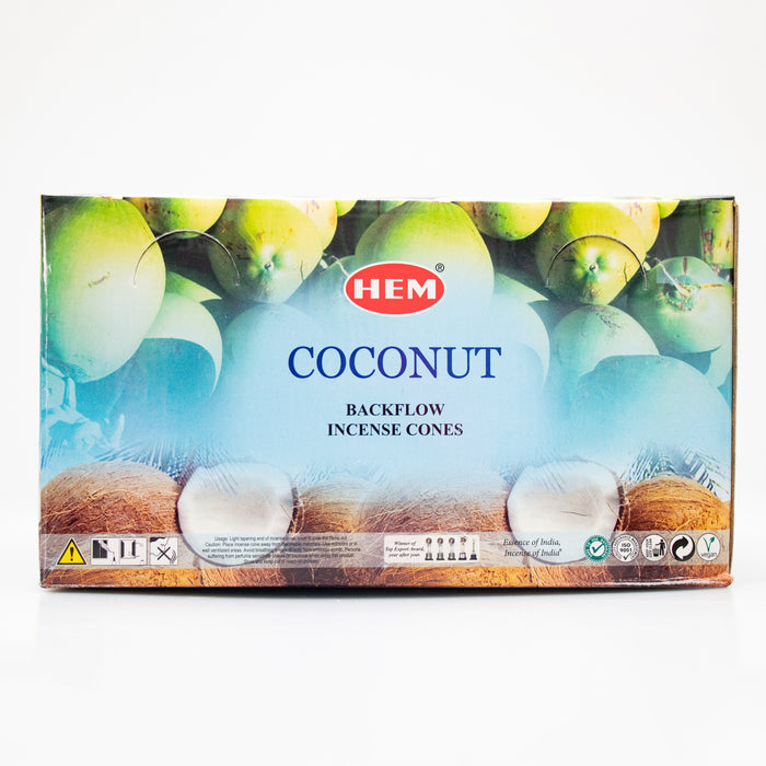 HEM Coconut, Backflow Cones, 12 Pack  (40 cones each pack), 480 Cones