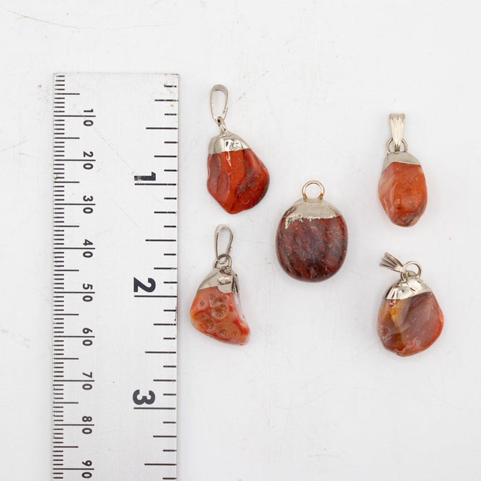 Dragon Jasper Mixed Shape Pendants, 5 Pieces in a Pack