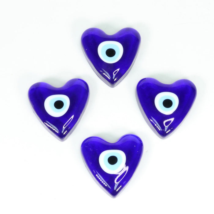 Evil Eye Heart Shaped, 2.5" Inch, Handmade, 10 Pieces in a Pack, #001