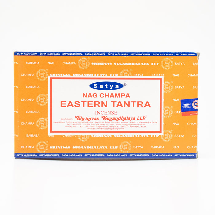 Satya Eastern Tantra, Incense Sticks, 15 grams in one Pack, 12 Pack Box