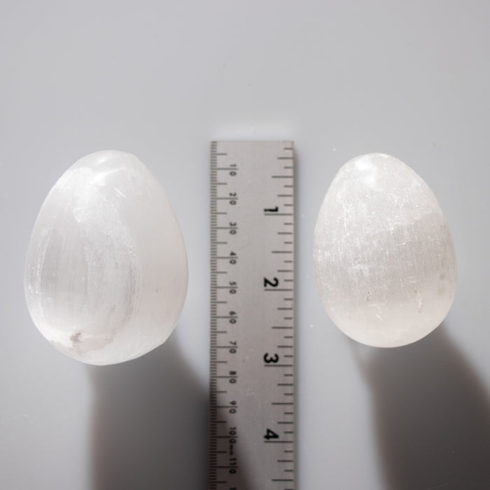 Selenite Plain Egg, 3" Inch, 1 Piece