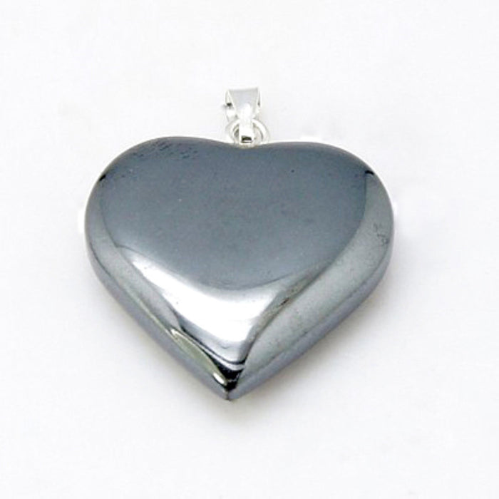 Synthetic Hematite  Non-Magnetic Pendant, Heart Shaped, 5 Pieces in a Pack, #109
