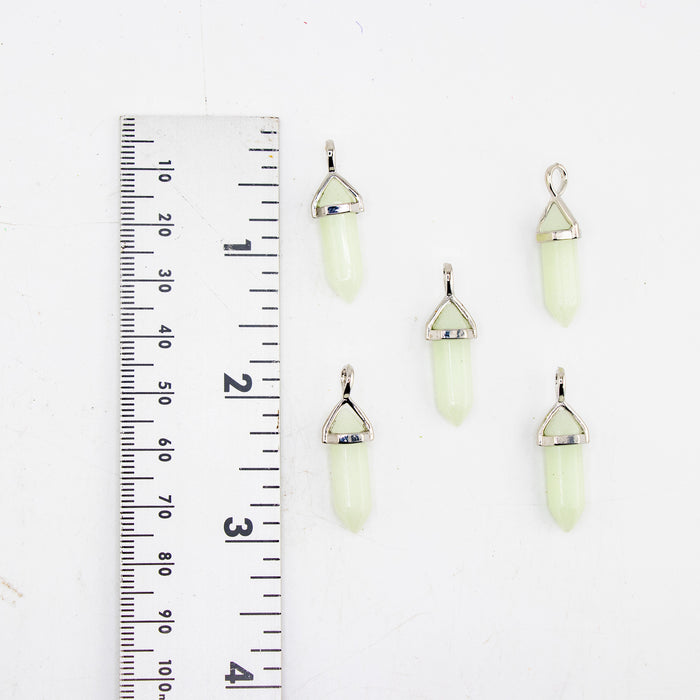 Glow in Dark Point Shape Pendants, 0.30" x 1.5" Inch, 5 Pieces in a Pack