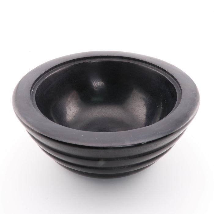 Bowl, Smudge Pot & Charcoal Soapstone Burner,  2"H x 5"D, 1 Piece