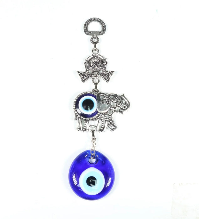 Authentic Evil Eye Wall Décor with Elephant Figure, ZAMAK, 8" Inch, #311