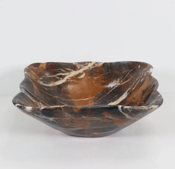 Onyx Rectangular Bowl, Hand Carved, 4" x 8.5" Inch, #009