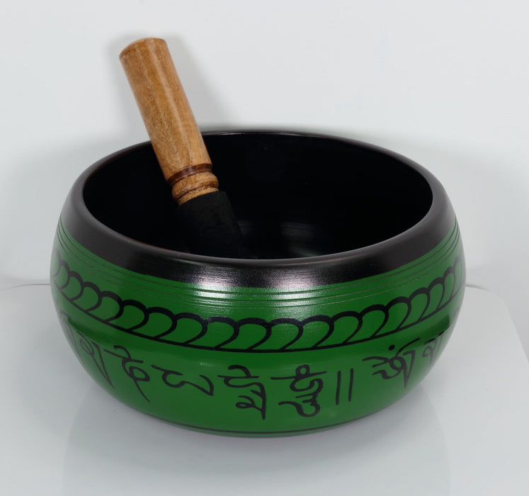 Atma Buti Metal Singing Bowl Green, 7" Inch, 1170 Grams