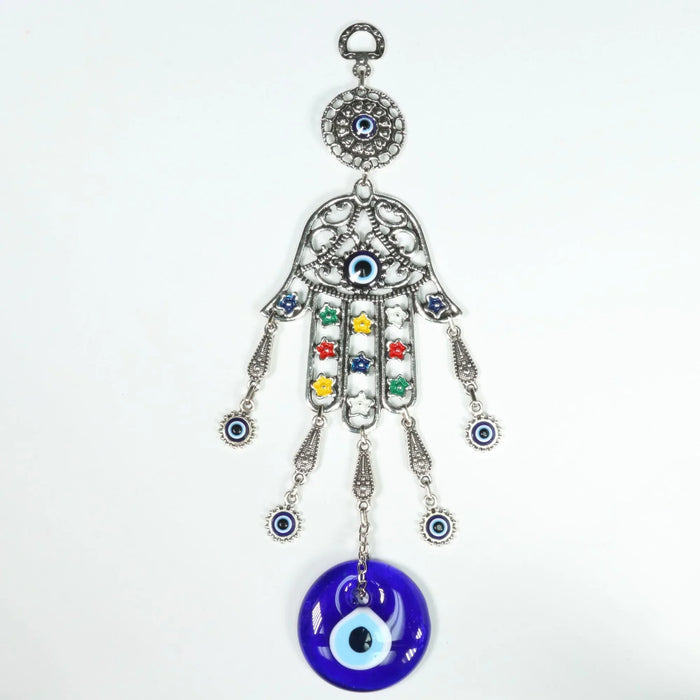 Authentic Evil Eye Wall Décor with Hamsa Hand, ZAMAK, 13" Inch, #149