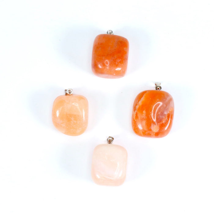 Peach Aventurine Mixed Shape Pendants, 5 Pieces in a Pack, #065