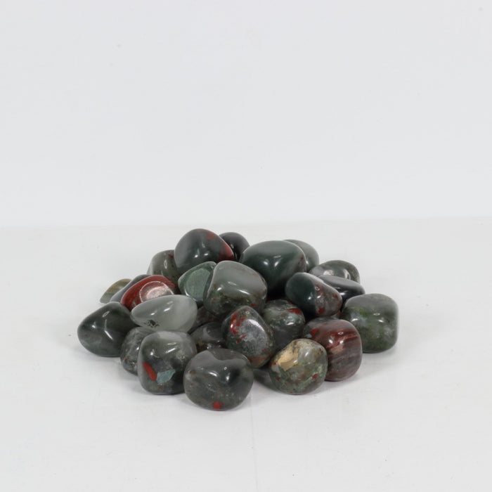 African Bloodstone Tumbled Stone, 2-3cm, 1 Lb