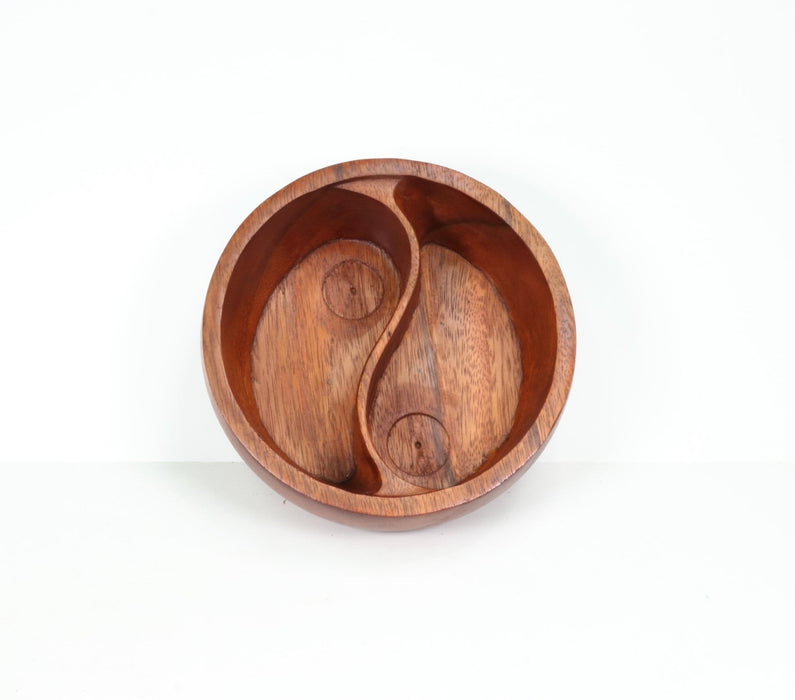 Yin Yang Wood Bowl,  8" Inch