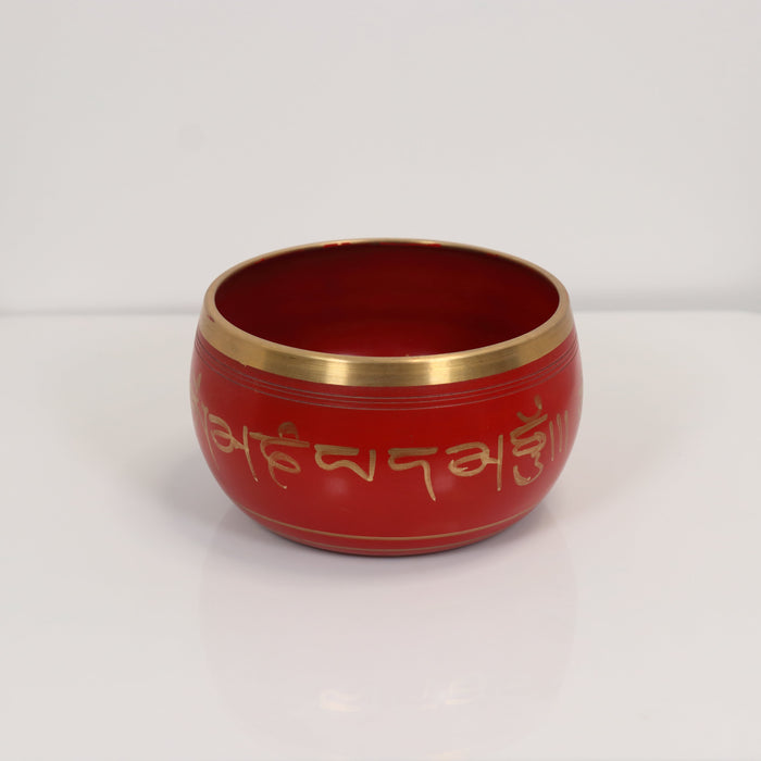 Atma Buti Metal Singing Bowl Red, 4" Inch, 230 Grams