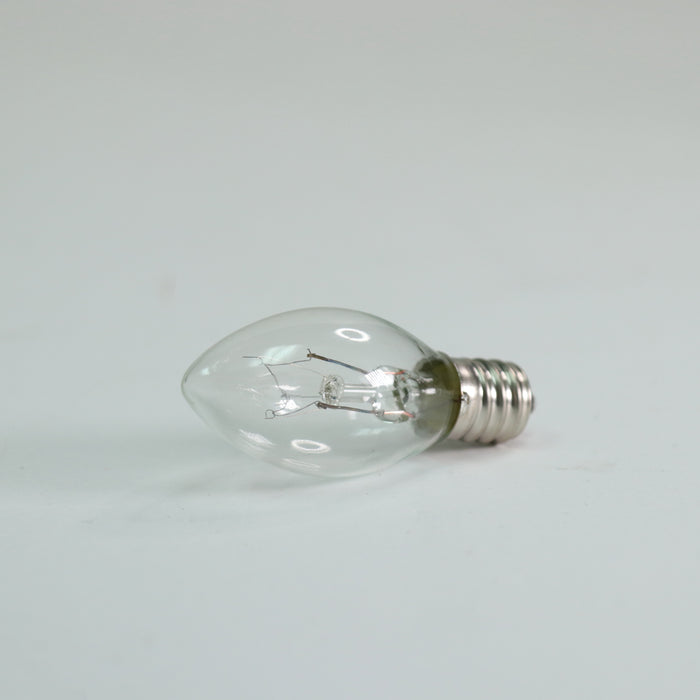 Clear Transparent Light Bulb, 130V-7W, 25 Pieces in a Box