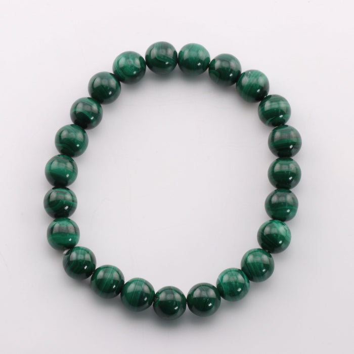 Malachite, Metal Free Bracelet, 8mm, 1 Piece in a Pack